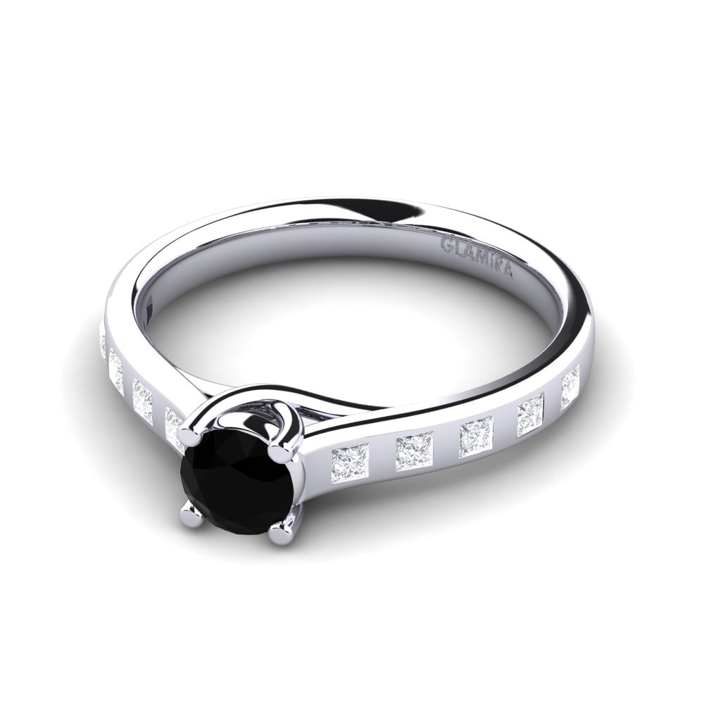 Diamante Negro Anillo de compromiso Mauricette