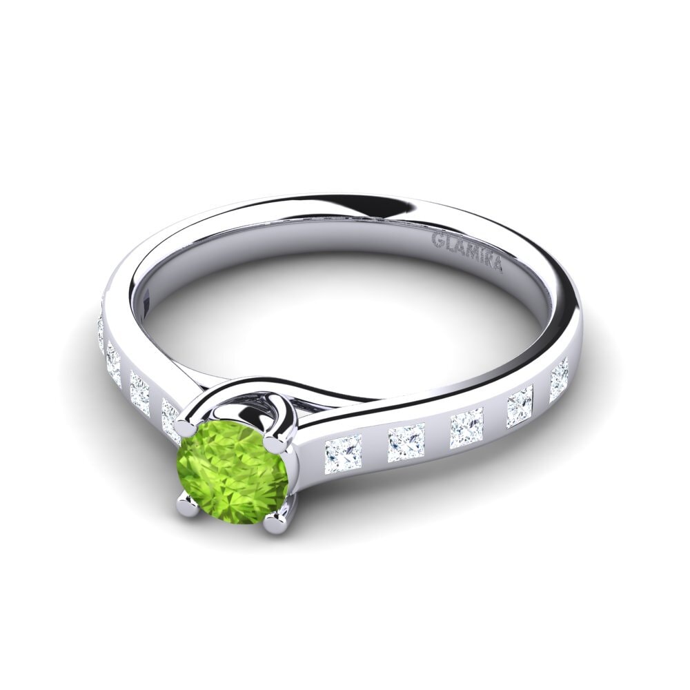 Peridoto Anillo de compromiso Mauricette