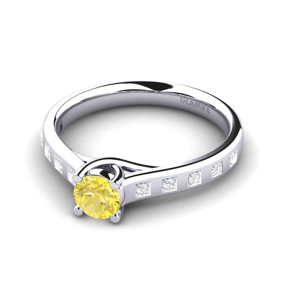 Yellow Sapphire Engagement Ring Mauricette