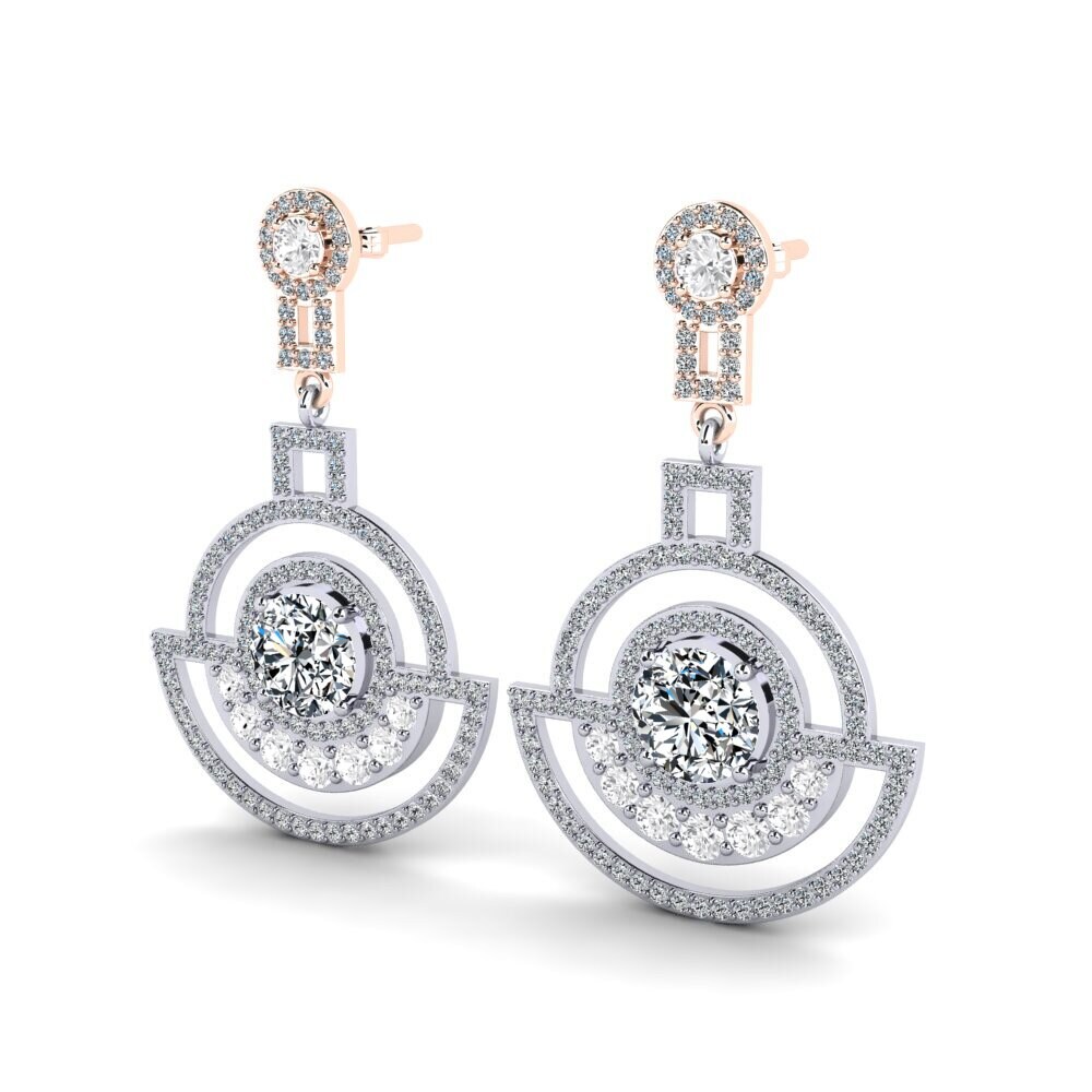 14ct White / Rose Gold Women's Earring Maurine