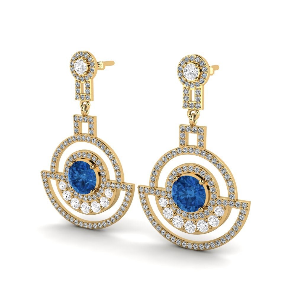 Dark Blue Zirconia Earring Maurine