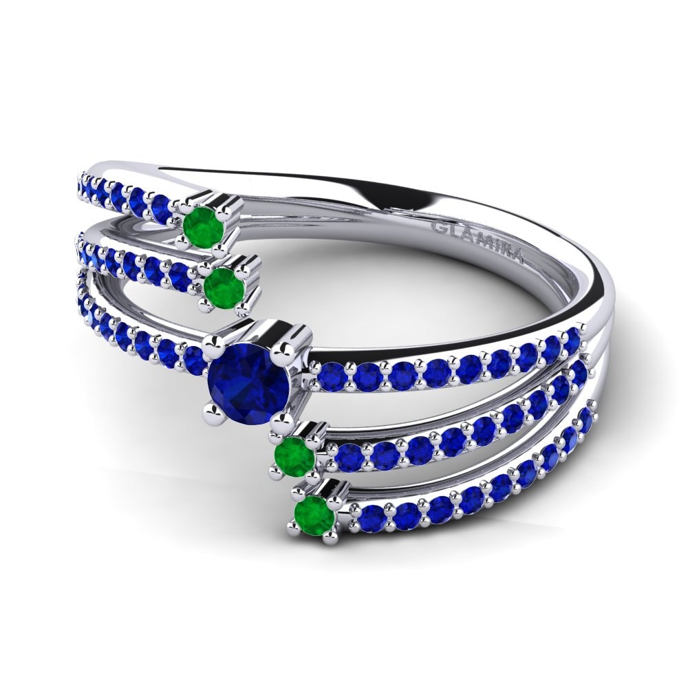 Zafiro Anillo de compromiso Mavra