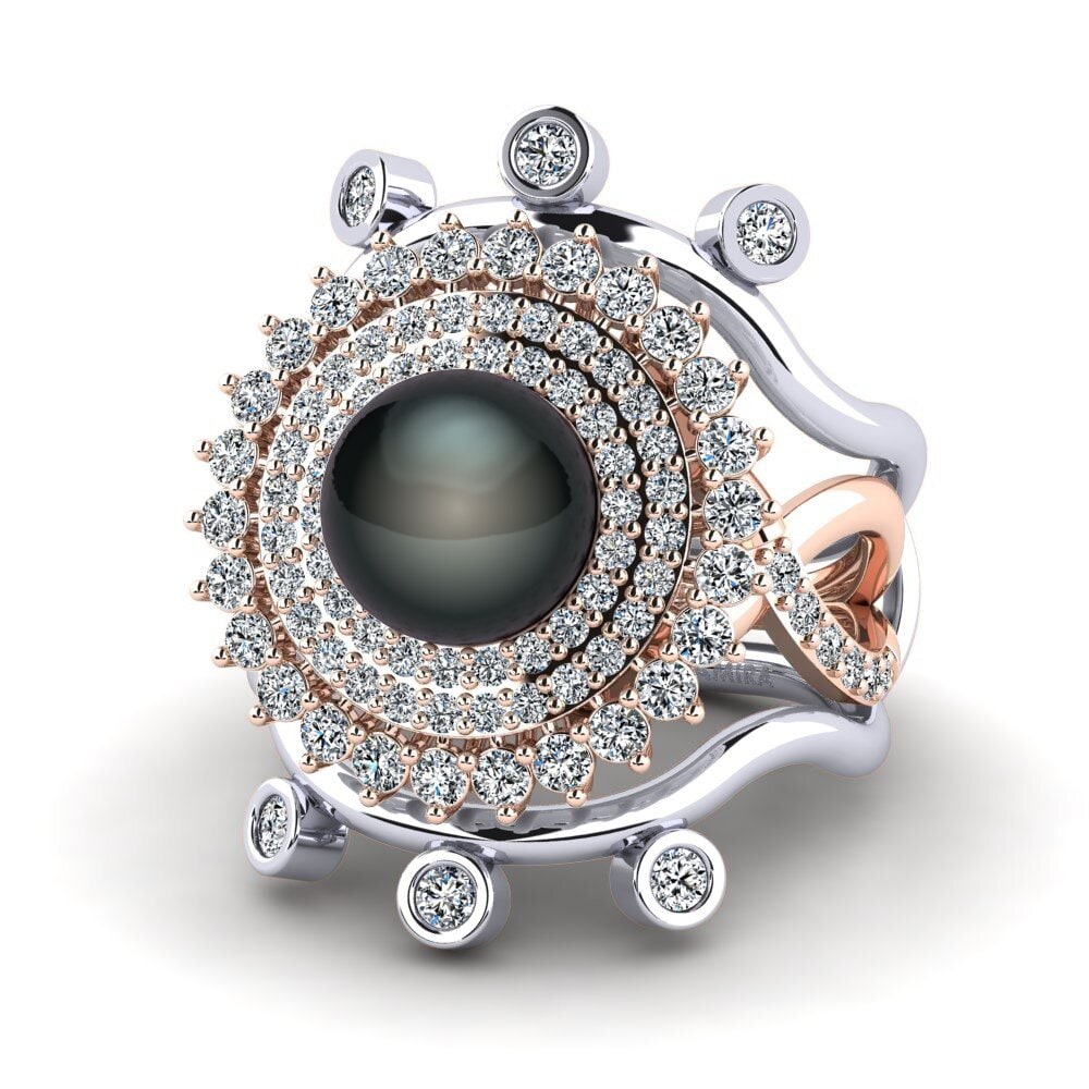 9ct Rose & White Gold Ring Mawk SET