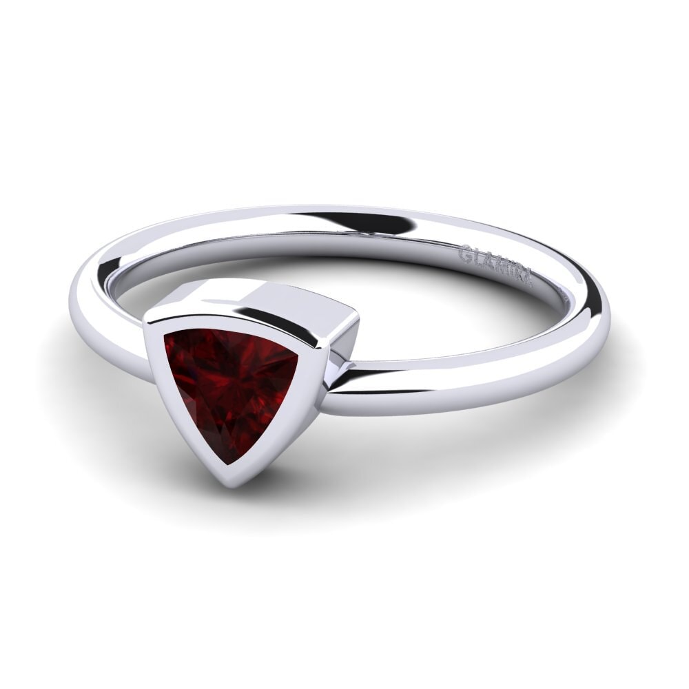 Trillion Garnet Engagement Ring Maxson