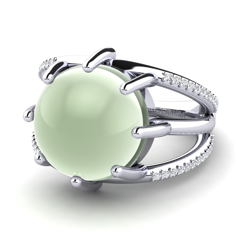 Cabochon Ametista Verde Anel Maydecn