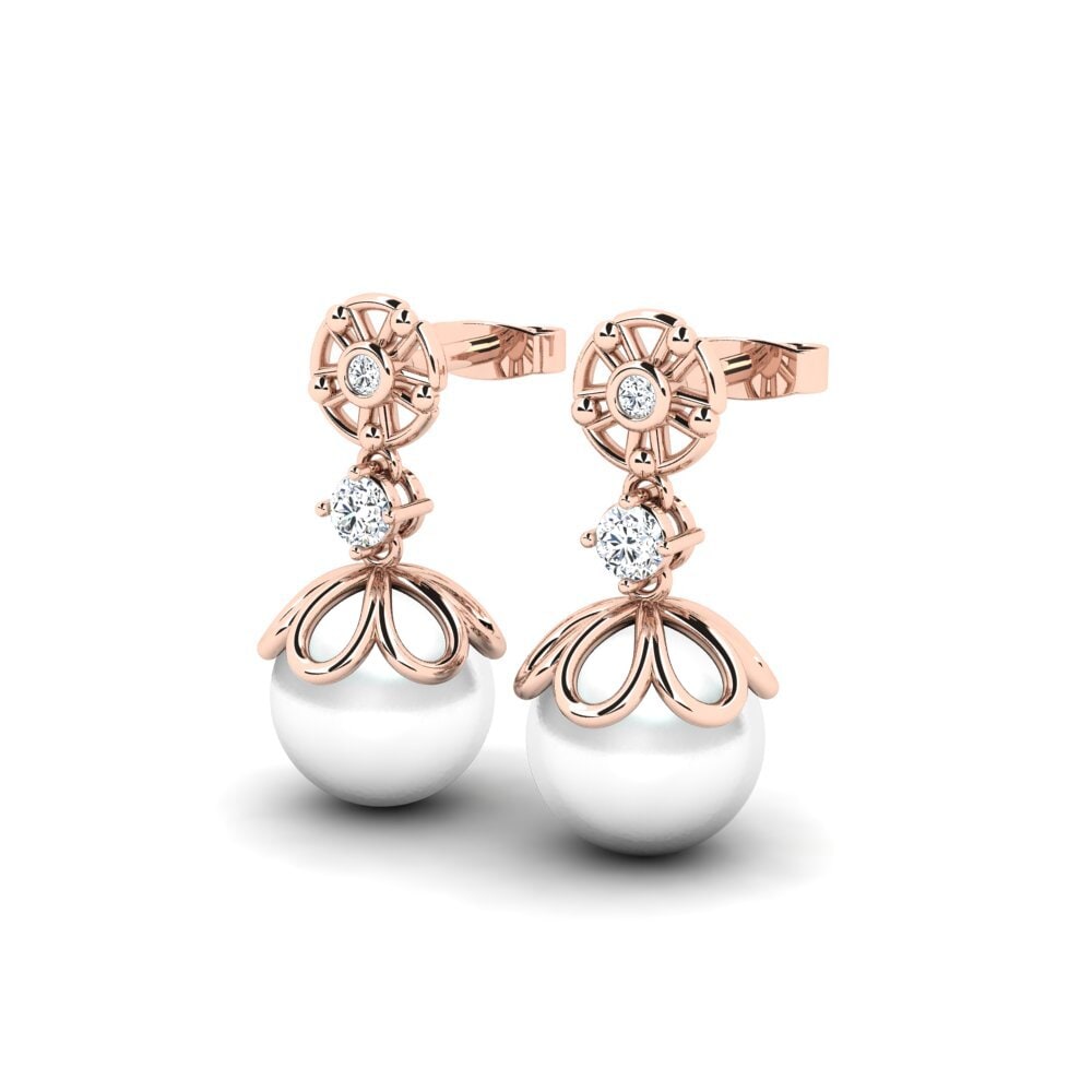 9K Rood Dames Oorbellen Meartist