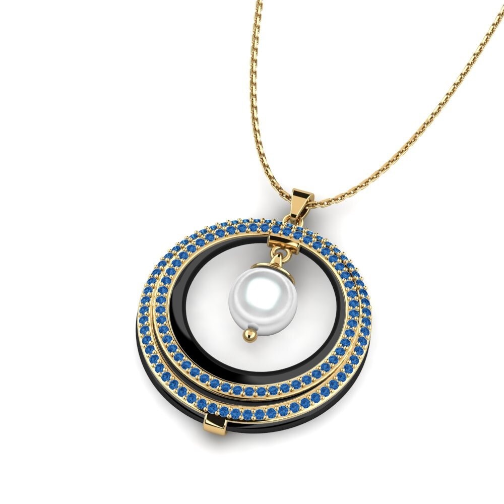 Circonita Azul Oscuro Colgante de Mujer Meggy