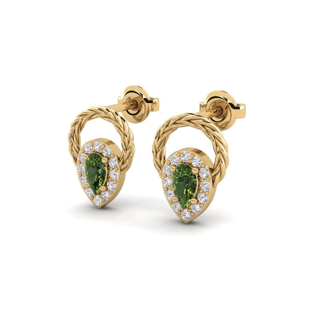 Green Sapphire Women's Earring Meghr