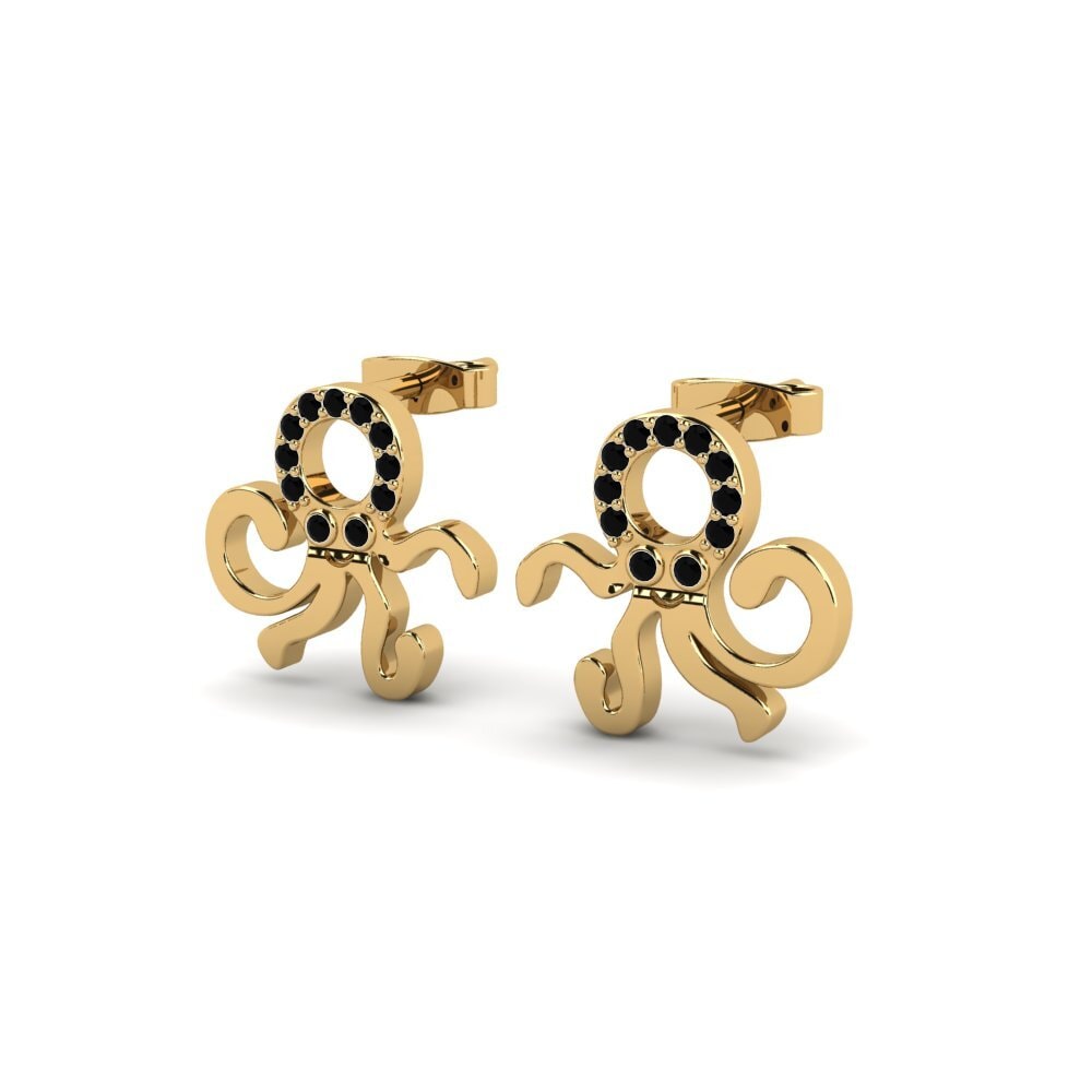Black Sapphire Earring Meir