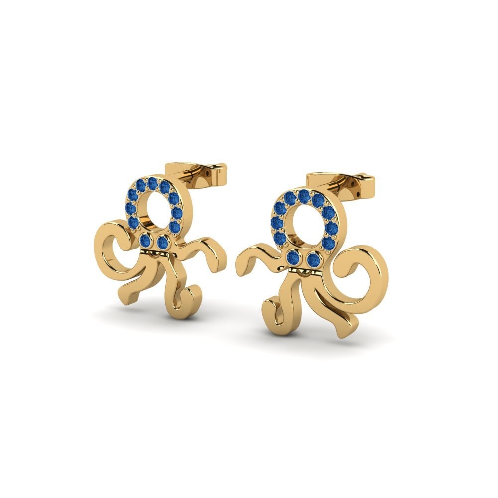 Donker Blauwe Zirkoon Dames Oorbellen Meir