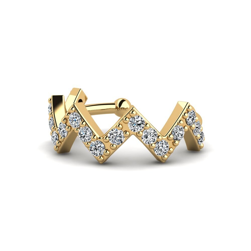 14ct Yellow Gold Zirconia Women's Earring Meldrum