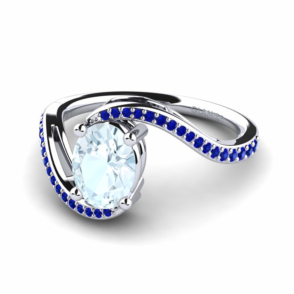 Aguamarina Anillo de compromiso Melisent