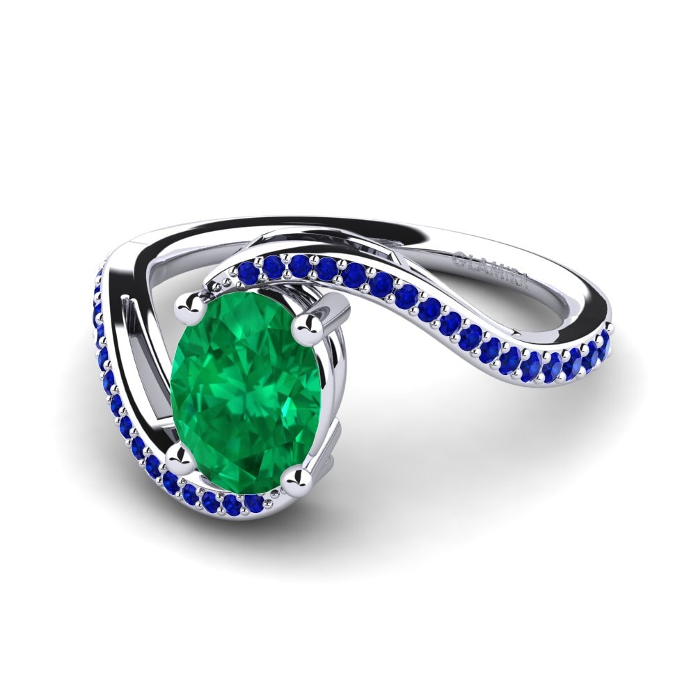 Emerald (Lab Created) Engagement Ring Melisent