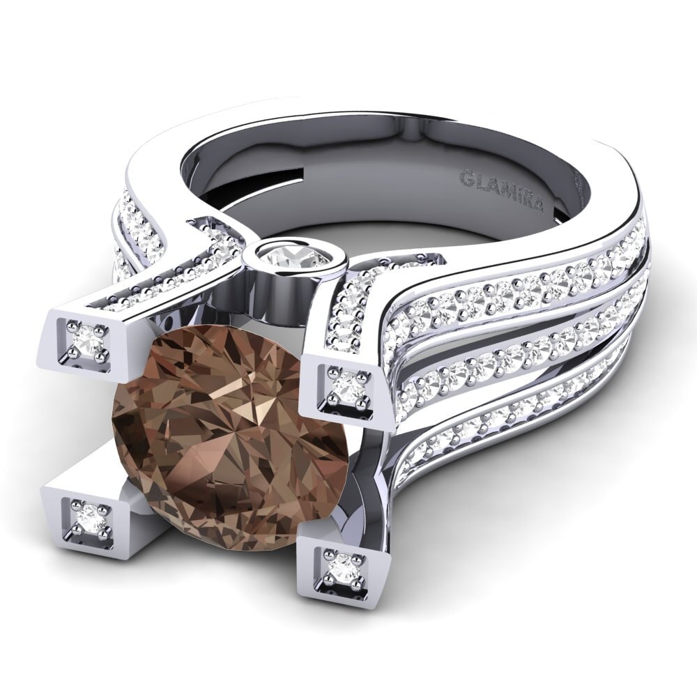 Smoky Quartz Engagement Ring Melita