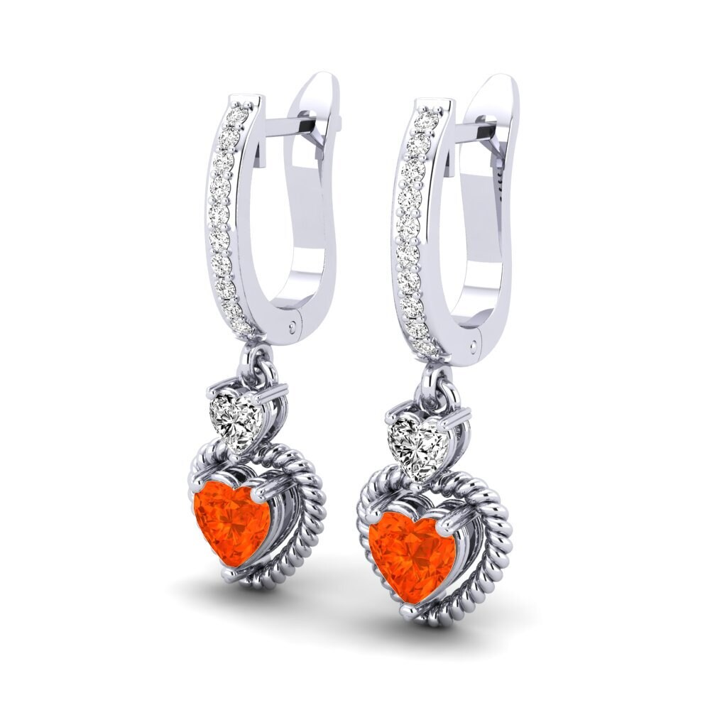Opale de Feu Boucle d'oreille femme Melorin