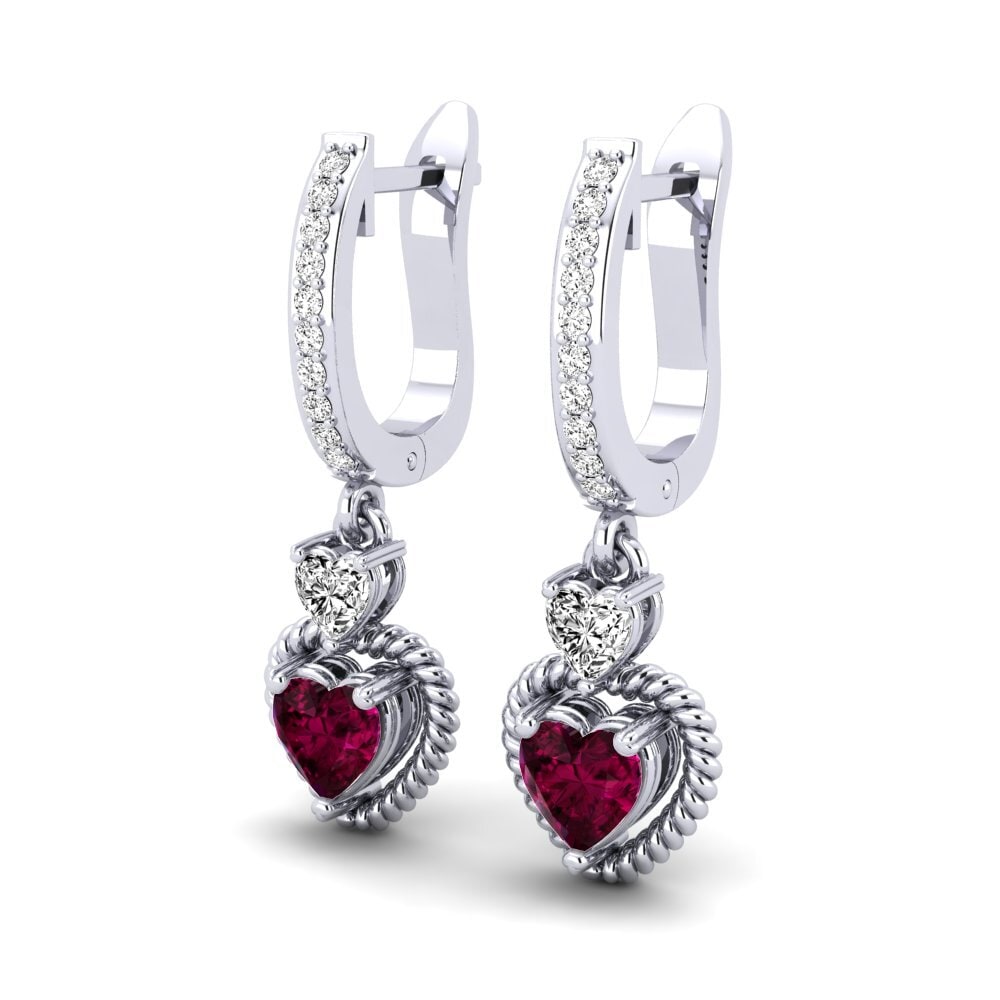 Granate Rhodolite Pendiente de mujer Melorin