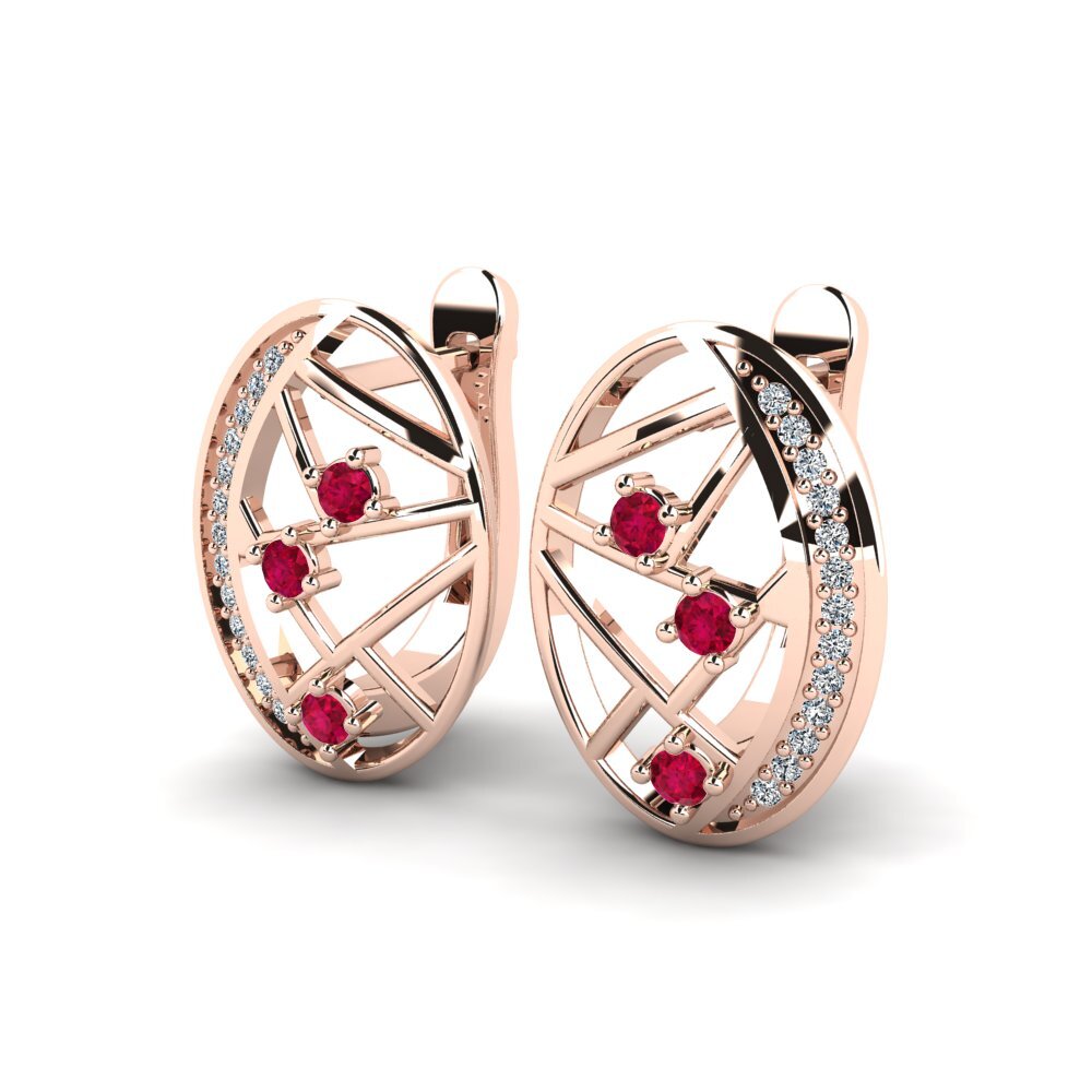 18ct Rose Gold Women's Earring Melpomene
