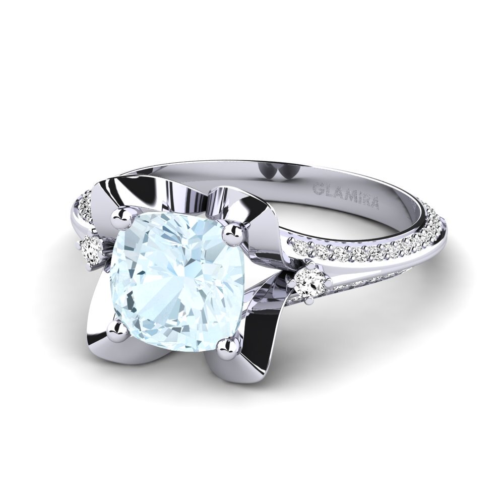 Aquamarine Engagement Ring Melrosie