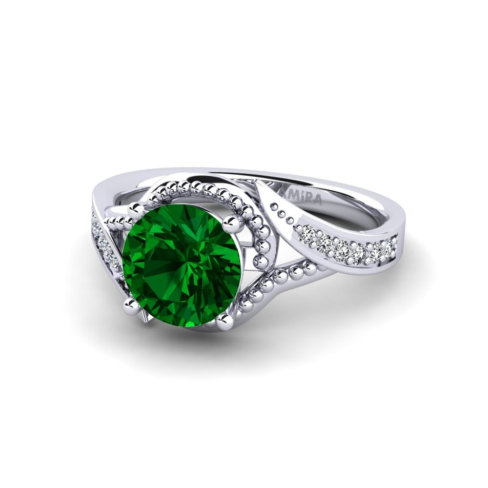 Green Zirconia Women's Ring Memeald
