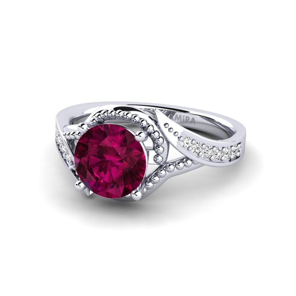 Rhodolite Garnet Women's Ring Memeald