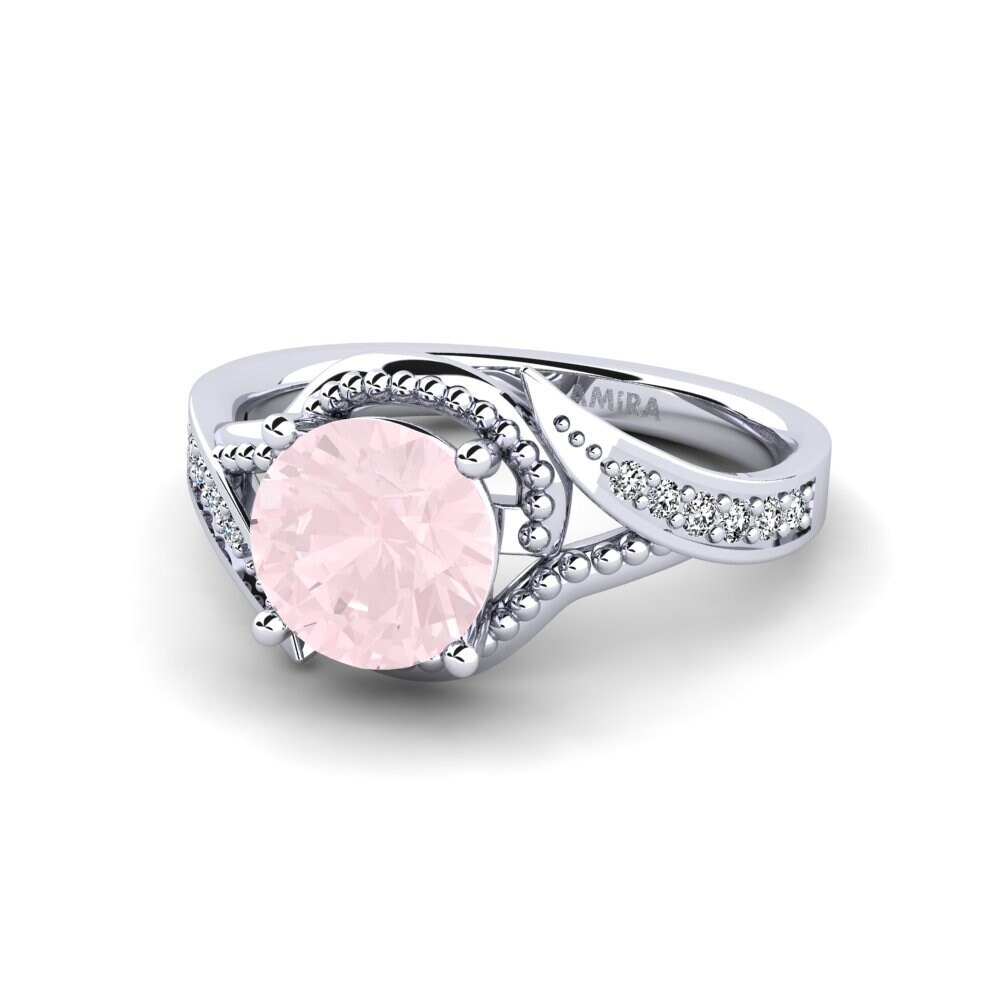 Rose Quartz Women's Ring Memeald