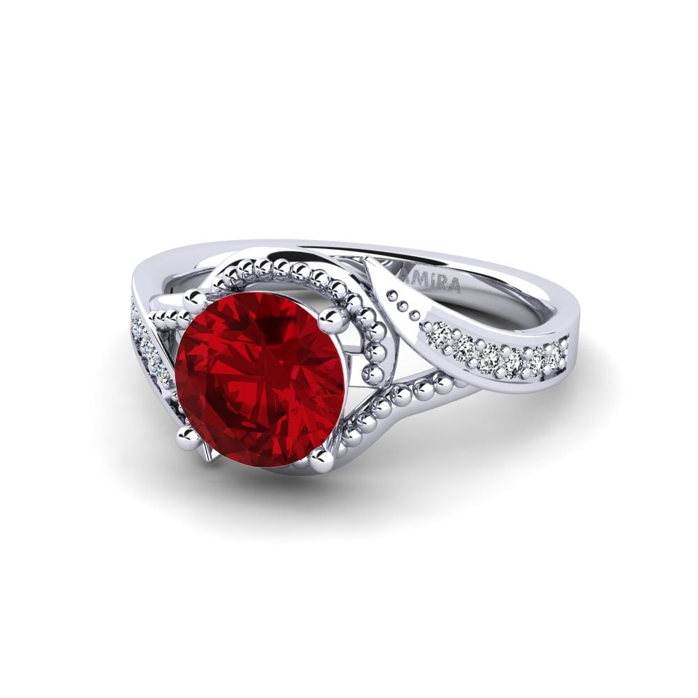 Red Zirconia Women's Ring Memeald