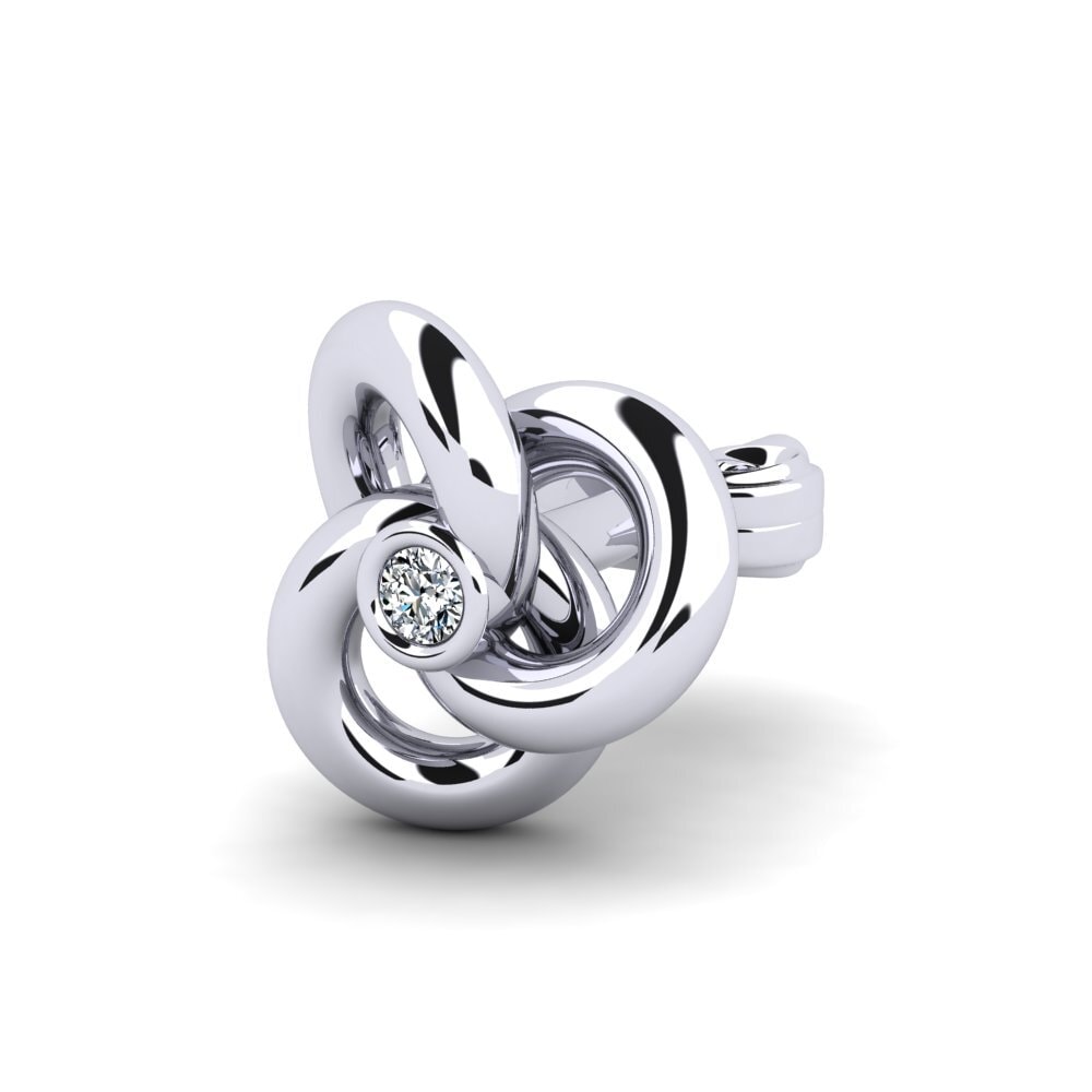 Zirconia Men's Earring Abartena