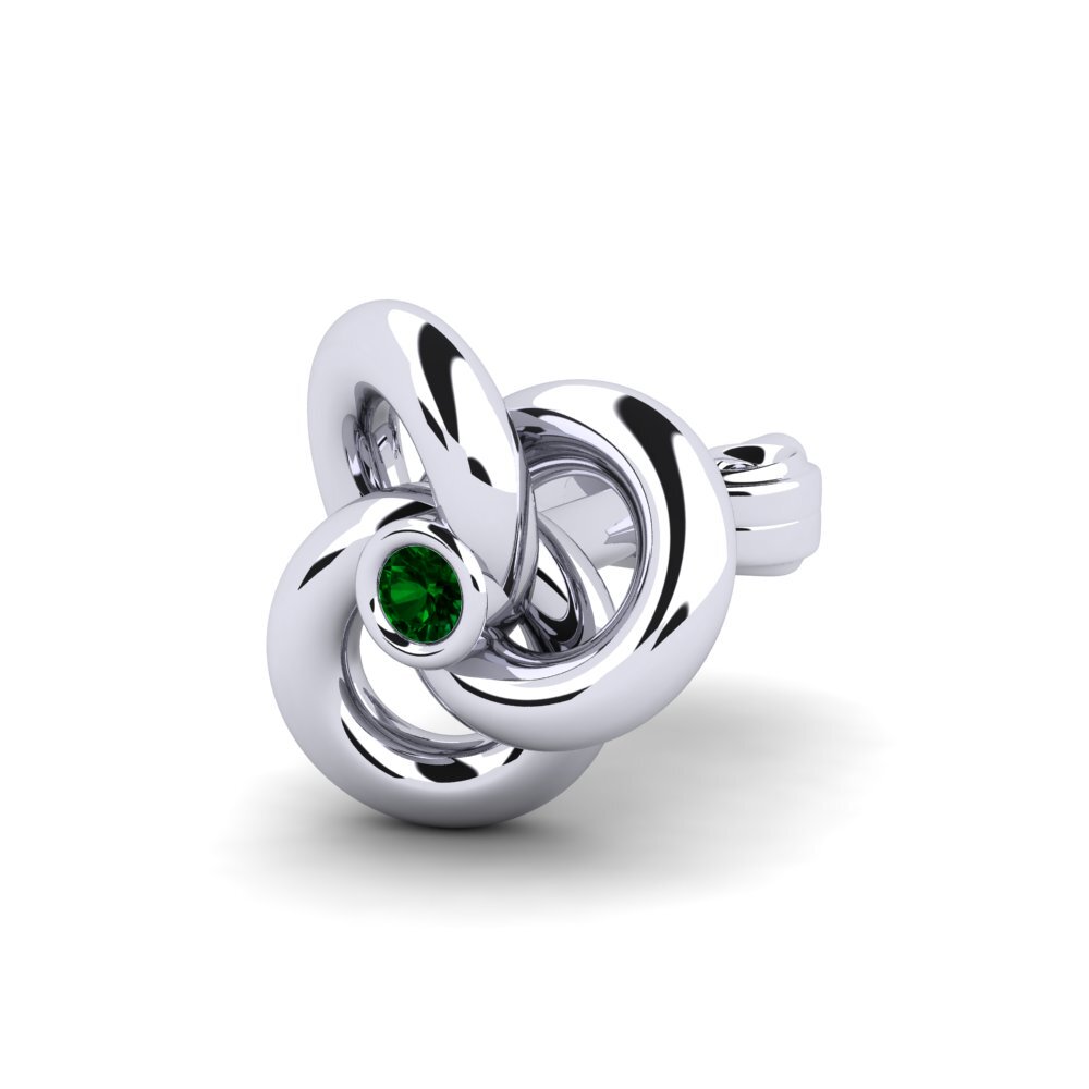 Green Zirconia Men's Earring Abartena