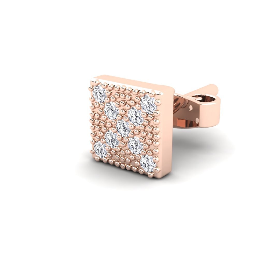 9ct Rose Gold Men's Earring Casti
