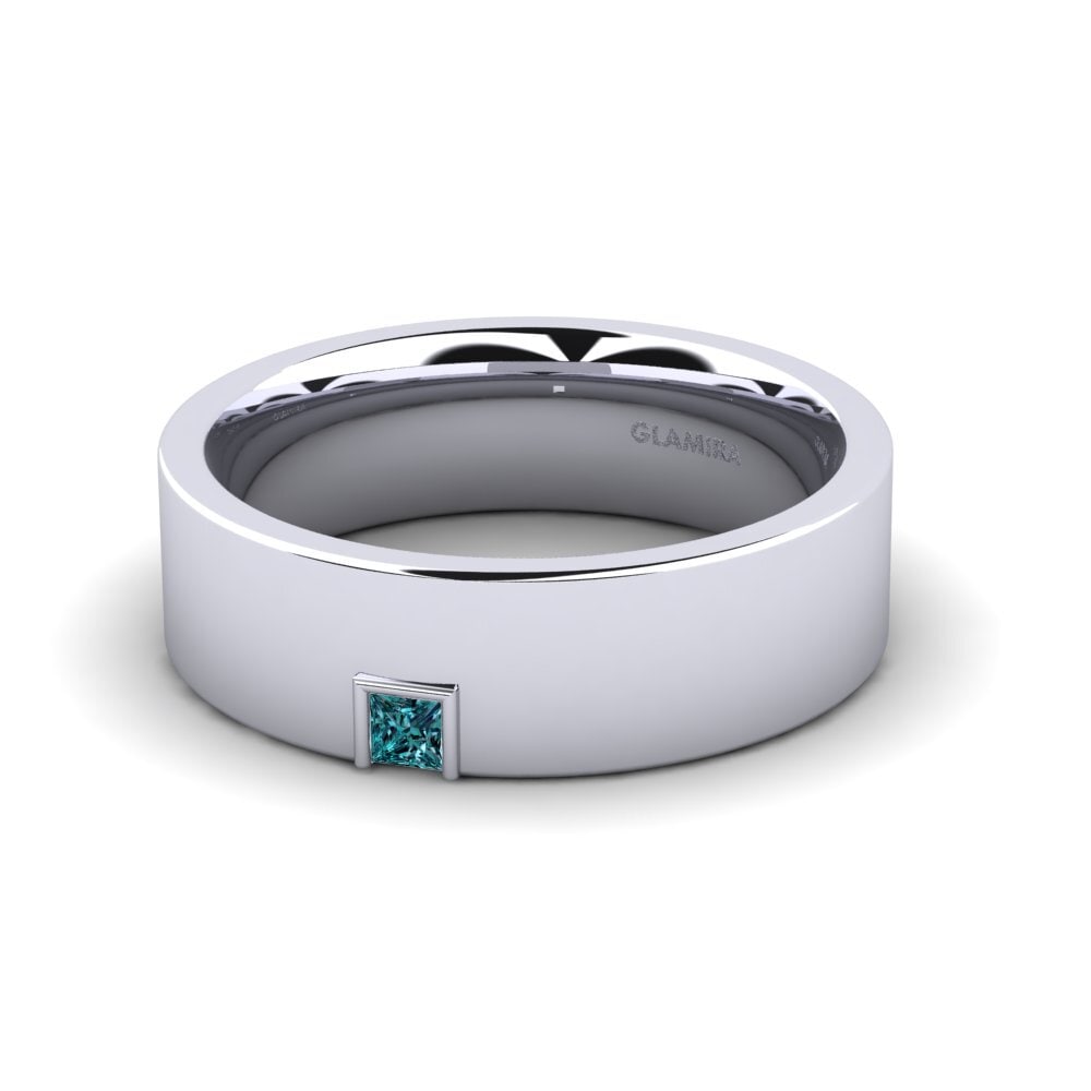 Diamant Bleu Bague pour homme Silent Approval