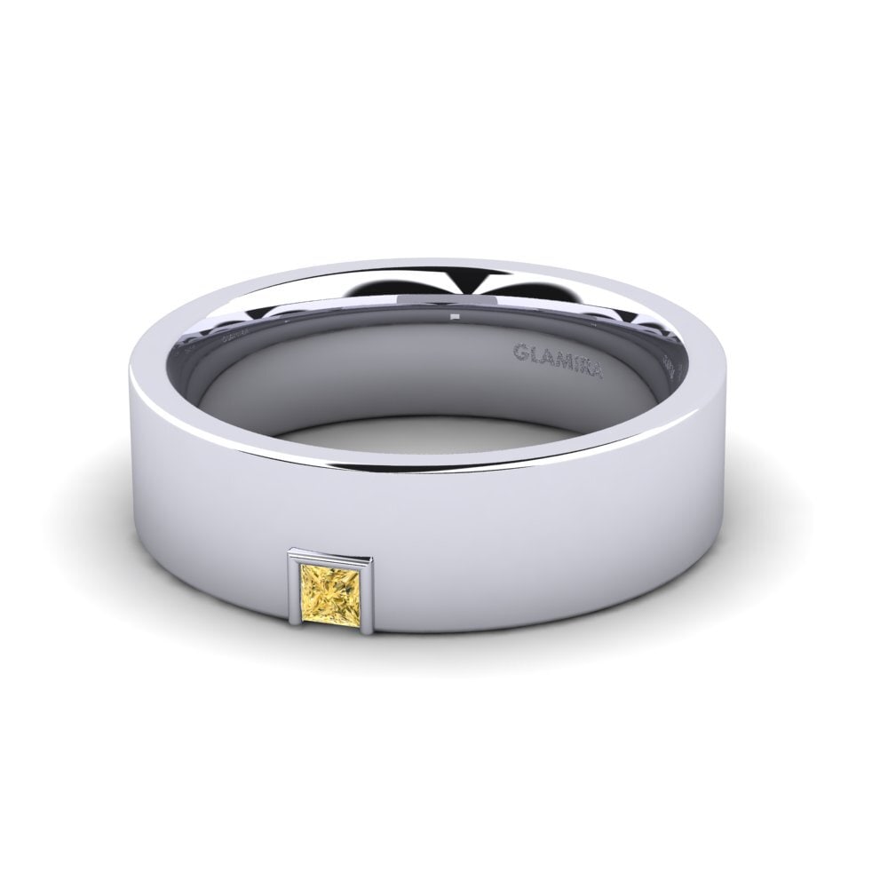 Diamante Amarillo Anillo de Hombre Silent Approval