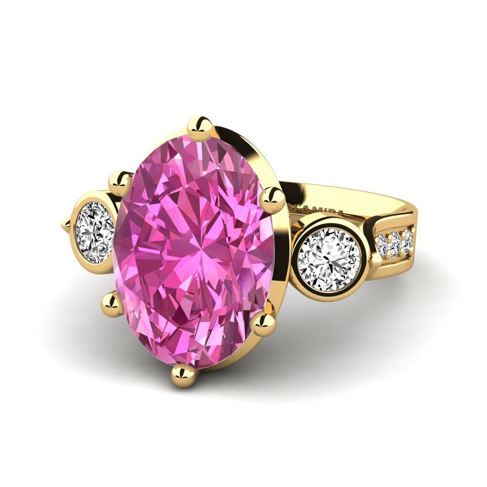 Pink Topaz Engagement Ring Menes