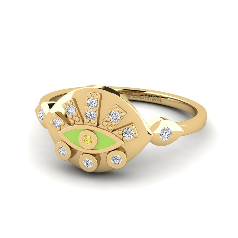 Saphir Jaune Bague Mepagos