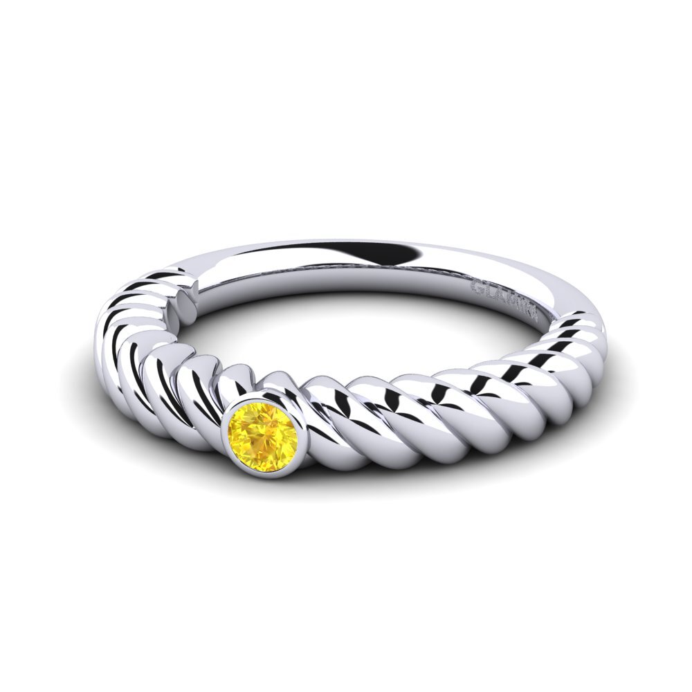 Yellow Sapphire Women's Ring Merci