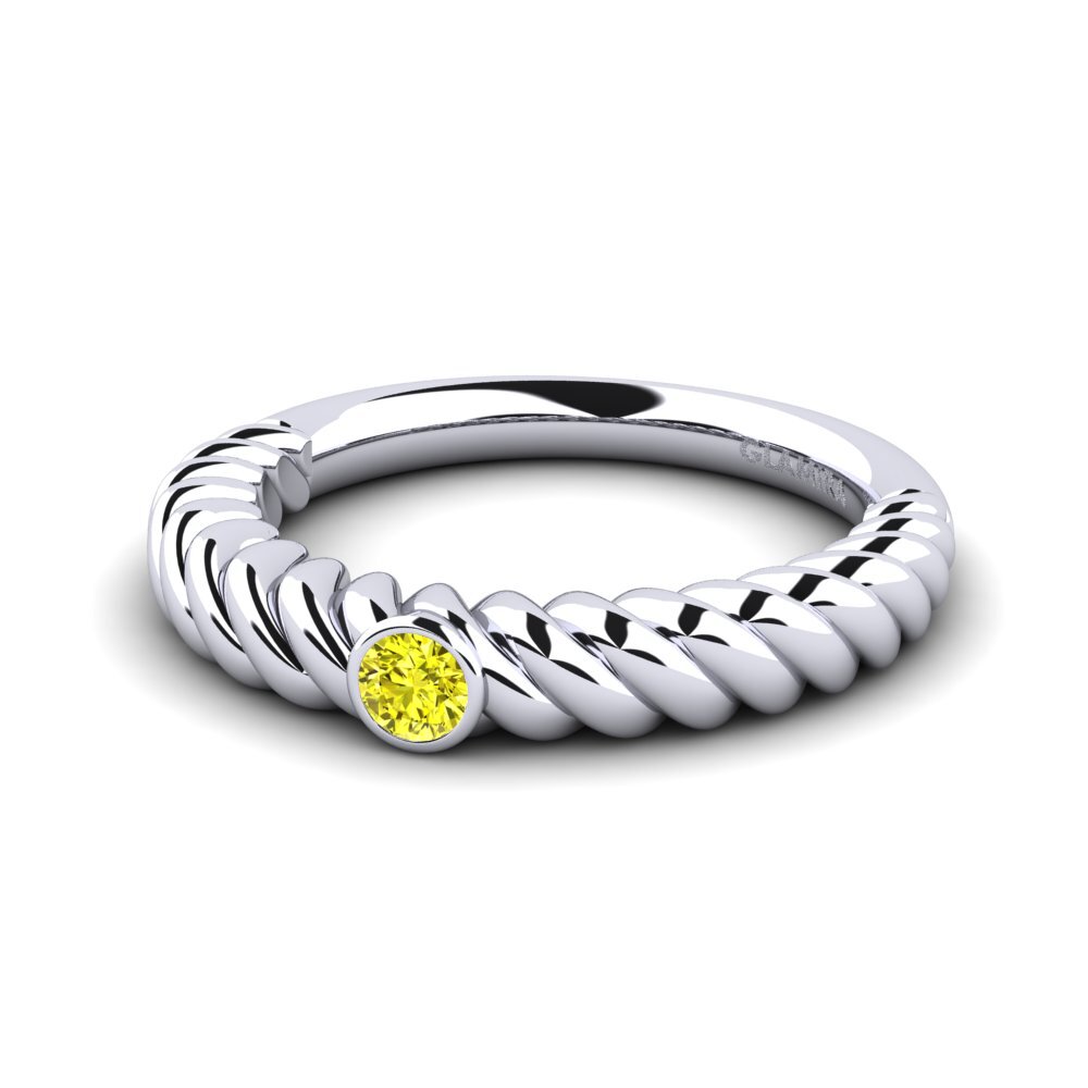 Yellow Diamond Women's Ring Merci