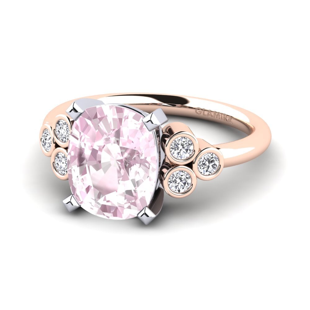 14ct Rose & White Gold Kunzite Ring Mercille