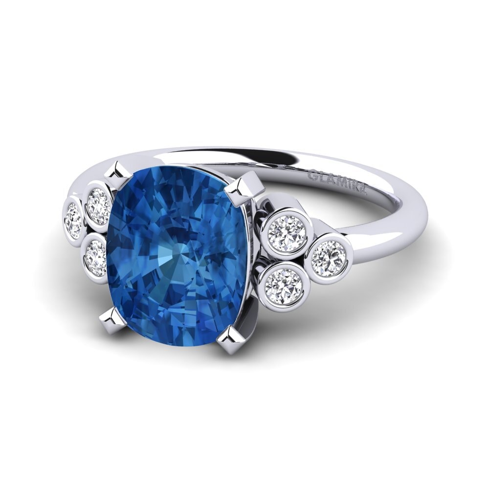 Dark Blue Zirconia Ring Mercille