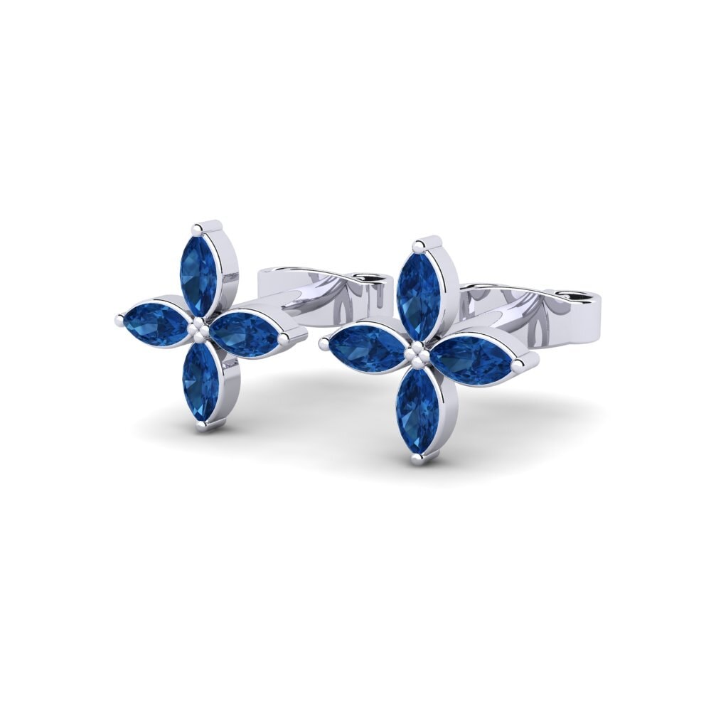 Marquesa Circonita Azul Oscuro Pendiente de mujer Merideth