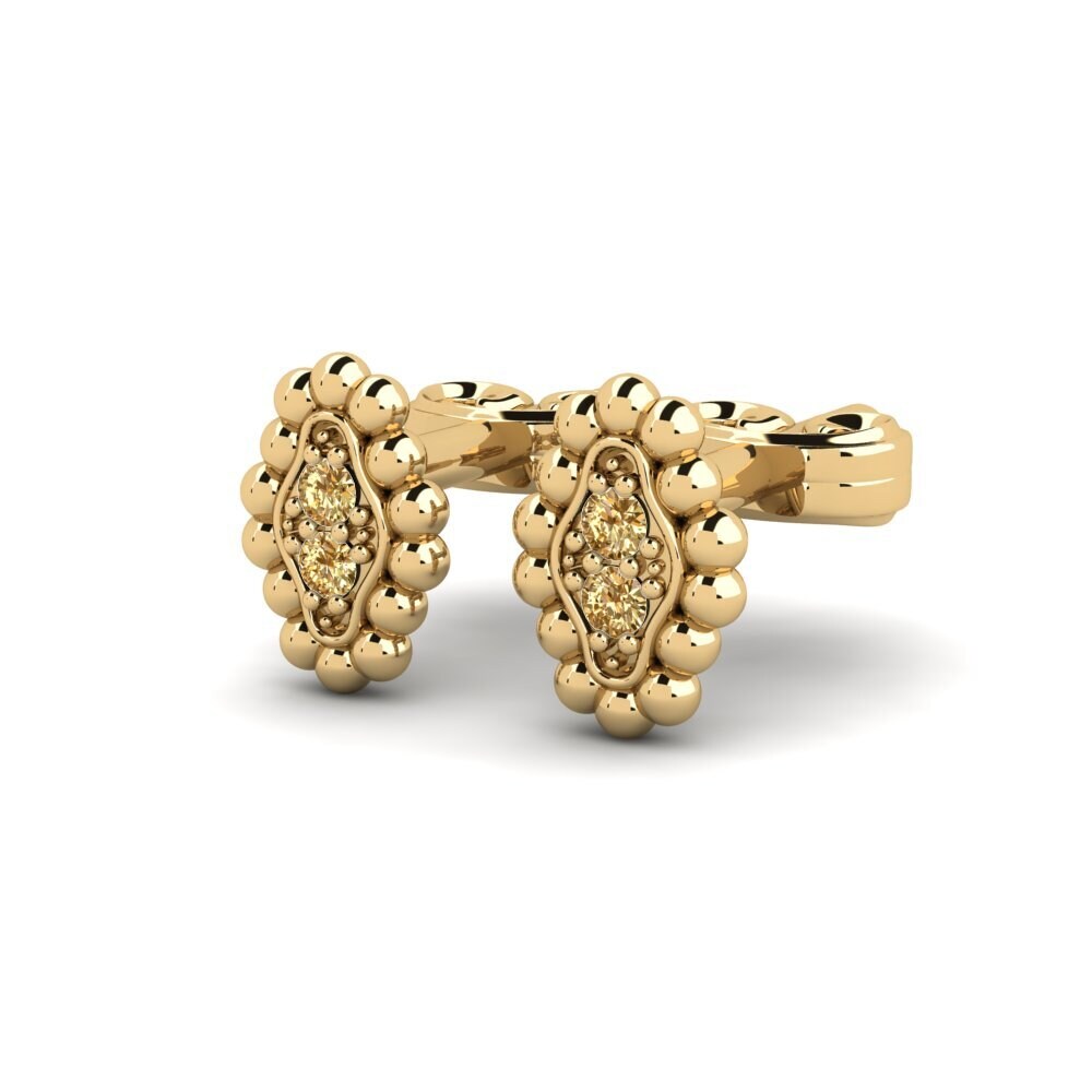 Diamant Brun Boucle d'oreille femme Merited