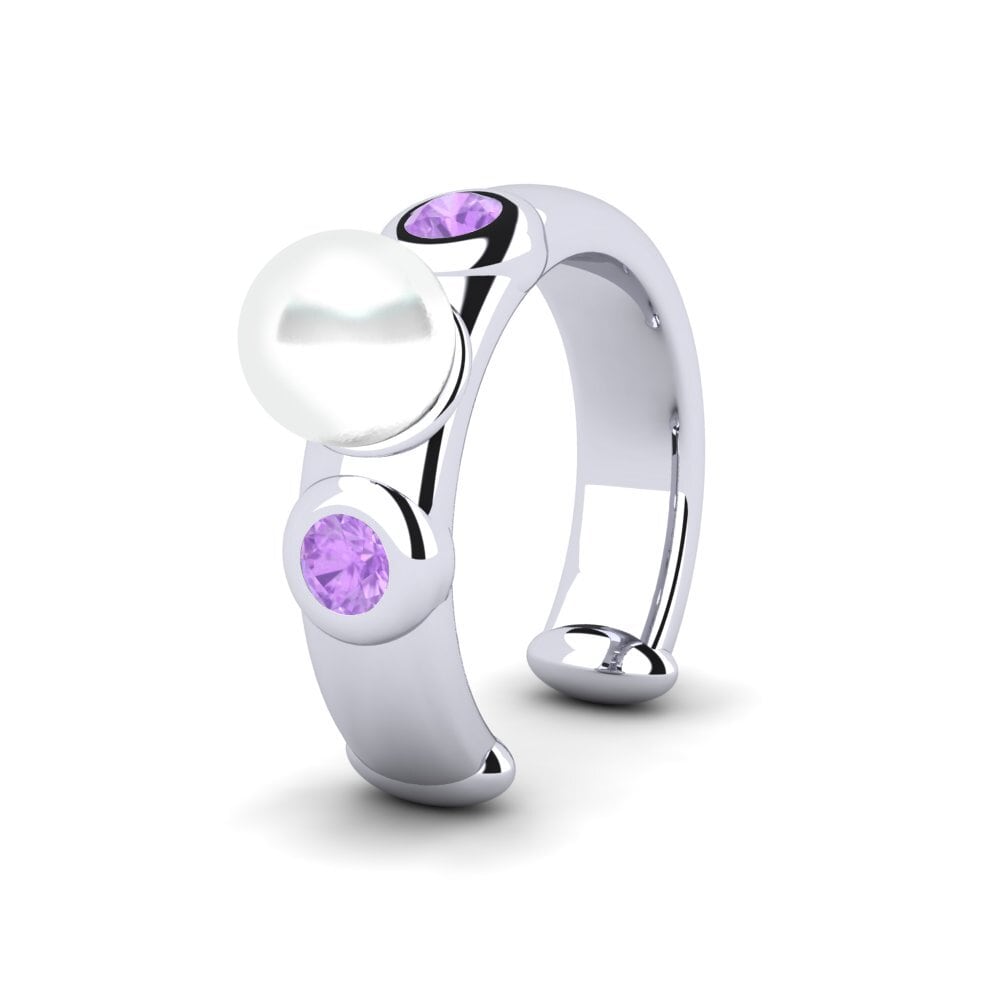 Weißgold 750 Amethyst Damen ohrring Merjen