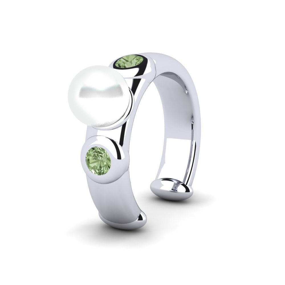 950 Platin Grüner Diamant Damen ohrring Merjen