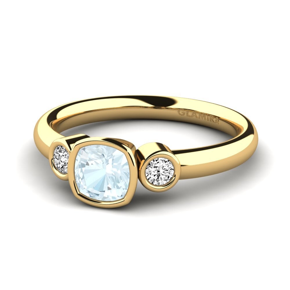 Aquamarine Engagement Ring Merollia