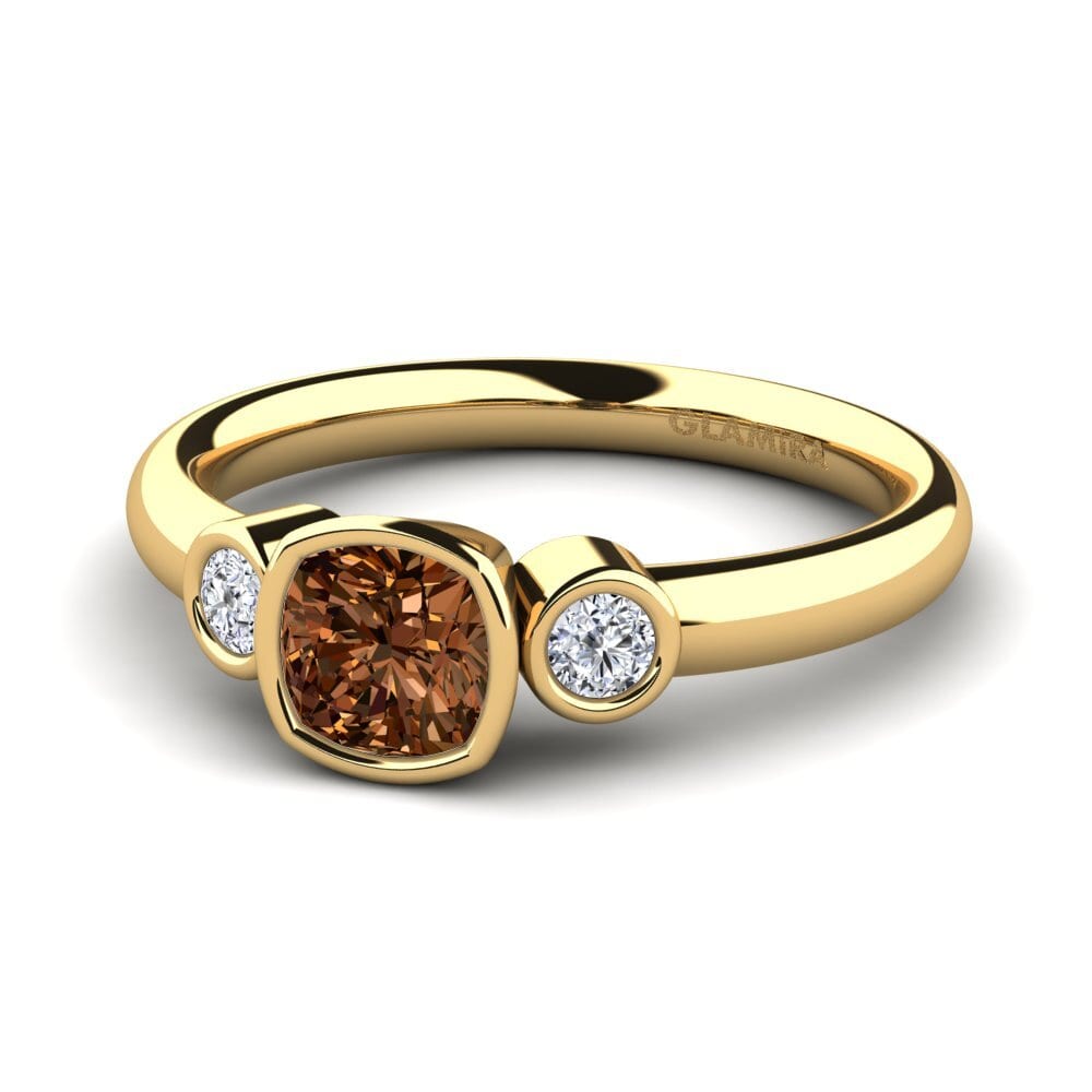 Brown Diamond Engagement Ring Merollia