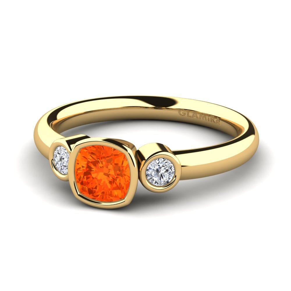 Fire Opal Engagement Ring Merollia