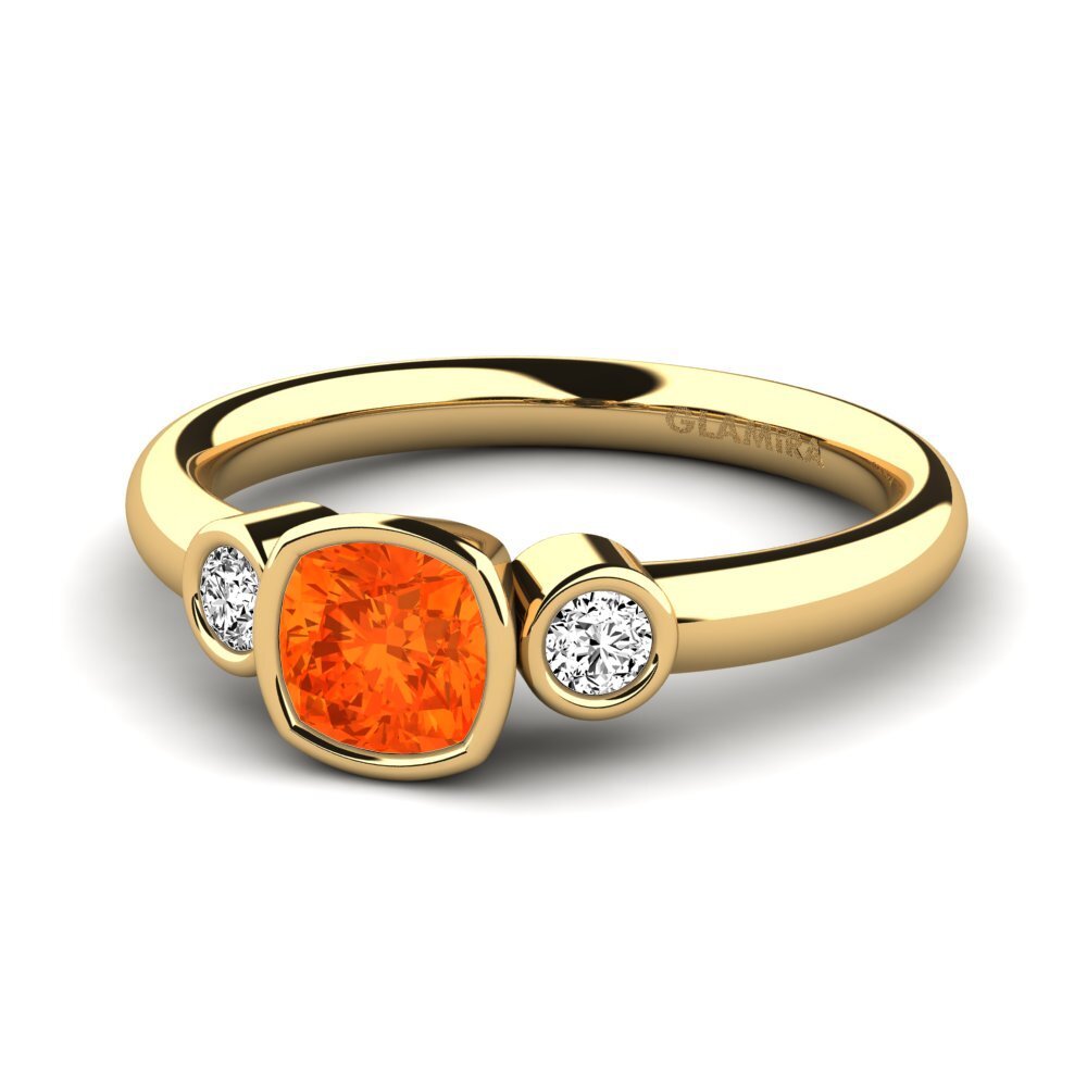 Fire-Opal Engagement Ring Merollia
