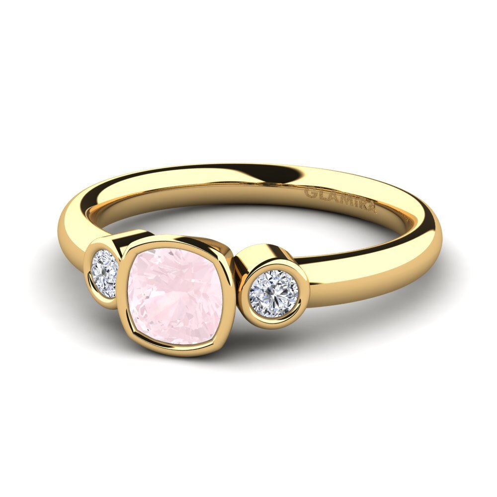Rose Quartz Engagement Ring Merollia