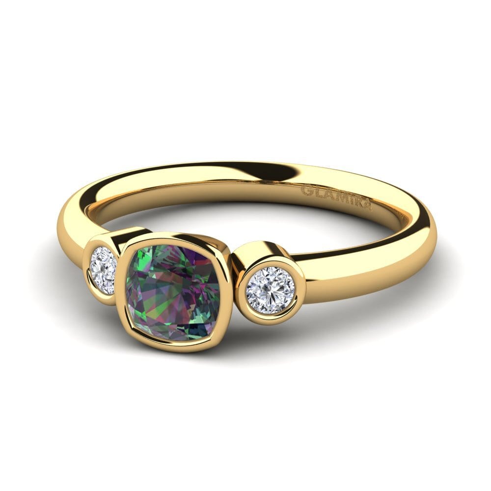 Mystic Topaz Engagement Ring Merollia