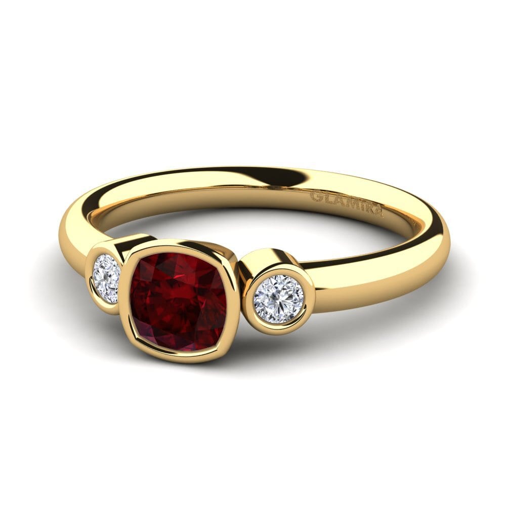 Garnet Engagement Ring Merollia