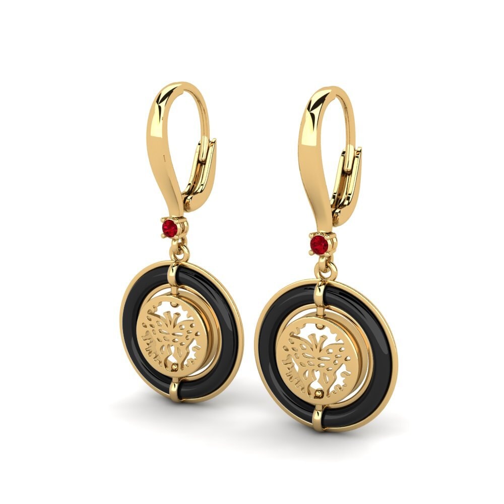 Zircônia Vermelha Brincos Feminino Merrilee