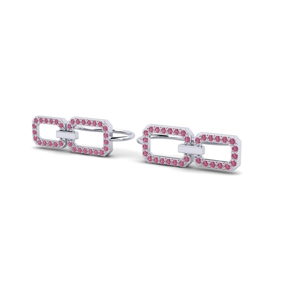 Plata 925 Granate Rhodolite Pendiente de mujer Merupu